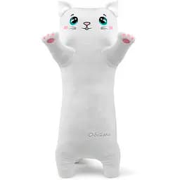 Декоративная подушка WP Merchandise «Котик-обнимашка Снежок» FWPKITYSNOW23WT00 белая 77 см