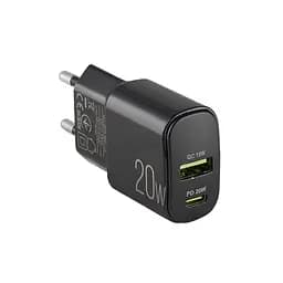 Мережевий зарядний пристрій Winso Pro PD20W USB-C+USB-A чорний(220020)