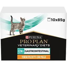 Уцінка. Вологий корм для кошенят та дорослих котів Purina Pro Plan Veterinary Diets EN Gastrointestinal з куркою 850 г (10 шт. x 85 г) (12331738) 