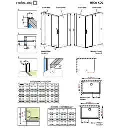 Душова стінка Radaway Idea Black S1 70x200 бічна права частина (387048-54-01R) - мініатюра 5