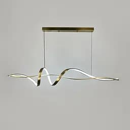 Хвилеподібна люстра в латунному корпусі 120 см Арт. H26L-1200 AB Line F