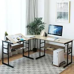 Комп'ютерний стіл Costway Fulton з регульованою панеллю в стилі Loft - мініатюра 5