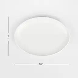 Тарілка МВМ My Home Промінь 30.2x21.5 см овальна біла (KP-110 M WHITE) - мініатюра 5
