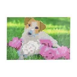 Алмазна мозаїка Півонії та вірний друг YAB14424 10х15 см