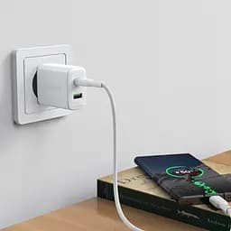 Зарядний пристрій Acefast A25 USB/ Type-C QC PD 20W білий - мініатюра 2