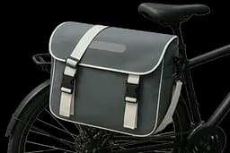 Сумка велосипедна Bikemate 20 л, сіра, з дощовиком, 2в1 (на багажник/через плече) - мініатюра 1