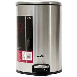 Ведро для мусора МVM с крышкой и педалью 20 л (BIN-16 20L SS)