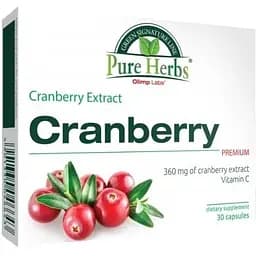 Натуральна добавка Olimp Pure Herbs Cranberry Premium, 30 капсул