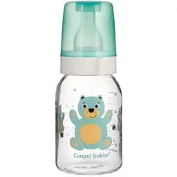 Тритановая бутылочка Canpol babies Веселые зверьки Мишка 120 мл бирюзовый (11/851)