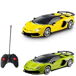 Машинка на радіокеруванні "Lamborghini" на батарейках оливкова/жовта (25,2x12x10 см) Kool Speed