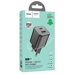 МЗП Hoco N41 Almighty PD20W+QC3.0 (1USB-A/1C) Black - мініатюра 5