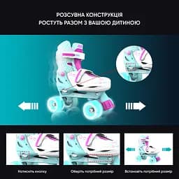 Ролики Neon Combo Skates Розмір 30-33 Бірюзовий - мініатюра 7