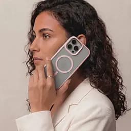 Чехол для Apple iPhone 15 Pro Max, Uniq MagCase, розовый, противоударный, панель-накладка с MagSafe, ударопрочный TPU+PC, с магнитом MagSafe, поддержка полноценной беспроводной зарядки, ArmorStandart (ARM75288) - мініатюра 5