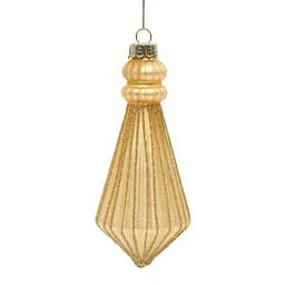 Ялинкова прикраса "Золота бурулька" 8,5*16 см, YQ1453898