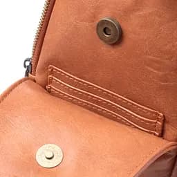 Цікава сумка через плече в модному кольорі з екошкіри Vintage 22793 руда - мініатюра 7