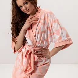 Халат жіночий з плюшевого велюру Зефірка 3443_XL 16058 XL - мініатюра 4