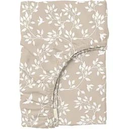 Простынь Cosas на резинке в детскую кроватку 70х140 floret, бежевый (BirdsFoliageBeige_70x140x12)