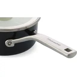 Ківш KitchenAid Steel Core з кришкою 18 см 2 л матовий чорний (CC005998-001) - мініатюра 2