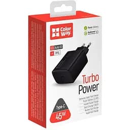 Зарядное устройство ColorWay Power Delivery Port PPS USB Type-C (45W)