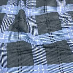 Простирадло Cosas на резинці фланель 100х200 nordic check, синій (Flannel_NordicCheck_100x200x20) - мініатюра 4