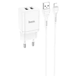 МЗП Hoco N25 Maker (2USB-A) + USB to Lightning White