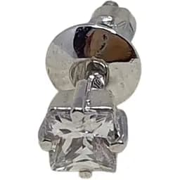 Срібна моносережка пуссета Dear з фианитом. 3149.1С