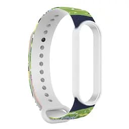 Силіконовий ремінець для фітнес-трекера Xiaomi Mi Band 5/6/7, RM, різнокольоровий, з дизайнерським принтом, для фітнес-браслета, з регулятором довжини, для повсякденного використання, ArmorStandart (ARM59272) - мініатюра 2