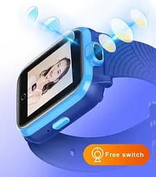 Розумний дитячий годинник Lemfo M45 з GPS, 4G SIM-картою, Wi-Fi, прослушкою, подвійною камерою автономністю до 4 днів Синій - мініатюра 5