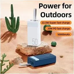 Зовнішній акумулятор Remax PowerBank Chinen 20W+22.5W PD+QC Fast Charging with LED 50000mAh Blue (RPP-321) 60428-ska - мініатюра 5