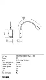 Бра Redo HELLO AP LED 3W BK (5.1.2) 01-1194 - мініатюра 3