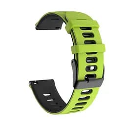 Ремінець для Garmin Vivoactive 3 Vivomove 3 Approach S12 D2 Air X10 - зелено-чорний ширина кріплення 20мм силікон Watchbands Rage (W38-0WB53850130) - мініатюра 2