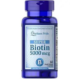 Вітаміни та мінерали Puritan's Pride Biotin 5000 mcg, 60 капсул