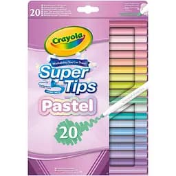 Фломастери Crayola Supertips пастельні кольори, змиваємі, 20 шт. (58-7517)