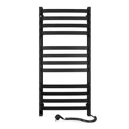 Електрична рушникосушка Navin Stugna 480x1000 Sensor права чорний муар 12-028153-3680, Чорний матовий, Праве, Електронний