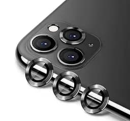 Захисне скло на камеру DK для Apple iPhone 11 Pro Max Lens Metal Ring Eagle Eye 015724 black 2 шт. - мініатюра 3
