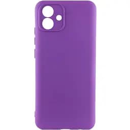 Чохол TPU Getman Liquid Silk Full Camera для Samsung Galaxy A07 Фіолетовий / Purple