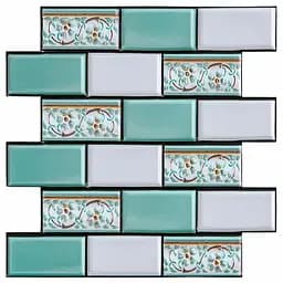 Декоративная плитка ПВХ на самоклейке 300х300х5мм Мятная, цена за 1 шт. (СПП-505) SW-00001139