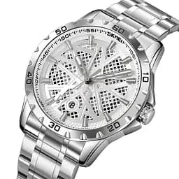 Наручний годинник чоловічий 9337SISI Silver Skmei acs0030893 - мініатюра 2