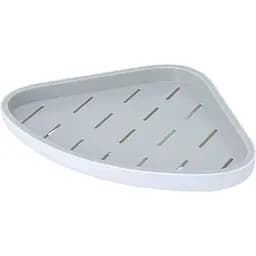 Полка угловая МВМ My Home BP-26 клеящаяся белая с серым (BP-26 WHITE/GRAY)