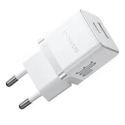 Мережевий зарядний пристрій Baseus Palm Type-C+USB 30W білий P1011160A213-00 - мініатюра 3