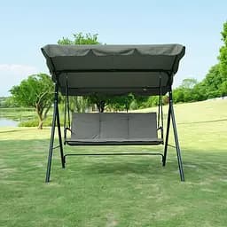 Водонепроникна гойдалка Leobro з подушками на 3 особи Сіра