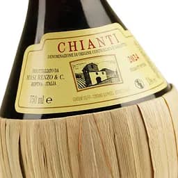 Вино Chianti Fiasco DOCG 2024 червоне сухе 0.75 л в солом'яній корзинці  - мініатюра 5
