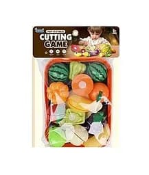 Продукты на липучке JQ 912-6, 13 элементов, овощи, фрукты, поднос, досточка, нож, в пакете (6974726400915)