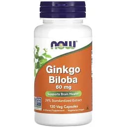 Гінкго білоба Now Foods Ginkgo Biloba 60 мг 120 капсул