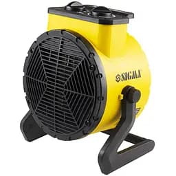 Электрическая тепловая пушка Sigma 3.0 кВт, площадь обогрева 60 кв.м., напольный, черный/желтый (5359541)