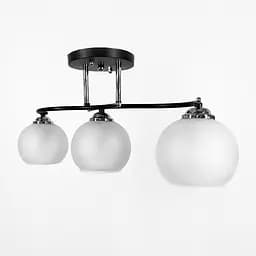 Стельова люстра в чорному корпусі на 3 плафони | Арт. 50568/3B | Line F