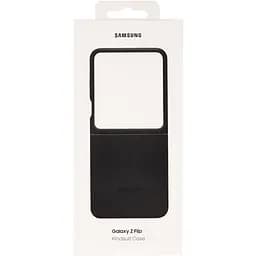 Шкіряний чохол Leather Case (AAA) для Samsung Galaxy Z Flip6 Black - мініатюра 5