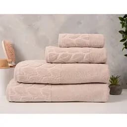 Рушник махровий Soho Leaves Cream бавовна 50х90 см (50*90 Leaves Cr) - мініатюра 4