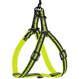 Шлея для собак Bronzedog Mesh Стандарт, размер L, 58-71х2,5 см, лимонная