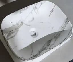 Умивальник накладний Mixxus Premium Diverse-0114 marble 455x325x135 мм MP6545, Мармур - мініатюра 2